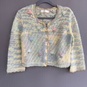 Sleeping on Snow mohair blend cardigan - cropped - pastel - fairy - size L